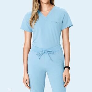 Powder Blue Mandala Scrub Set- Medium